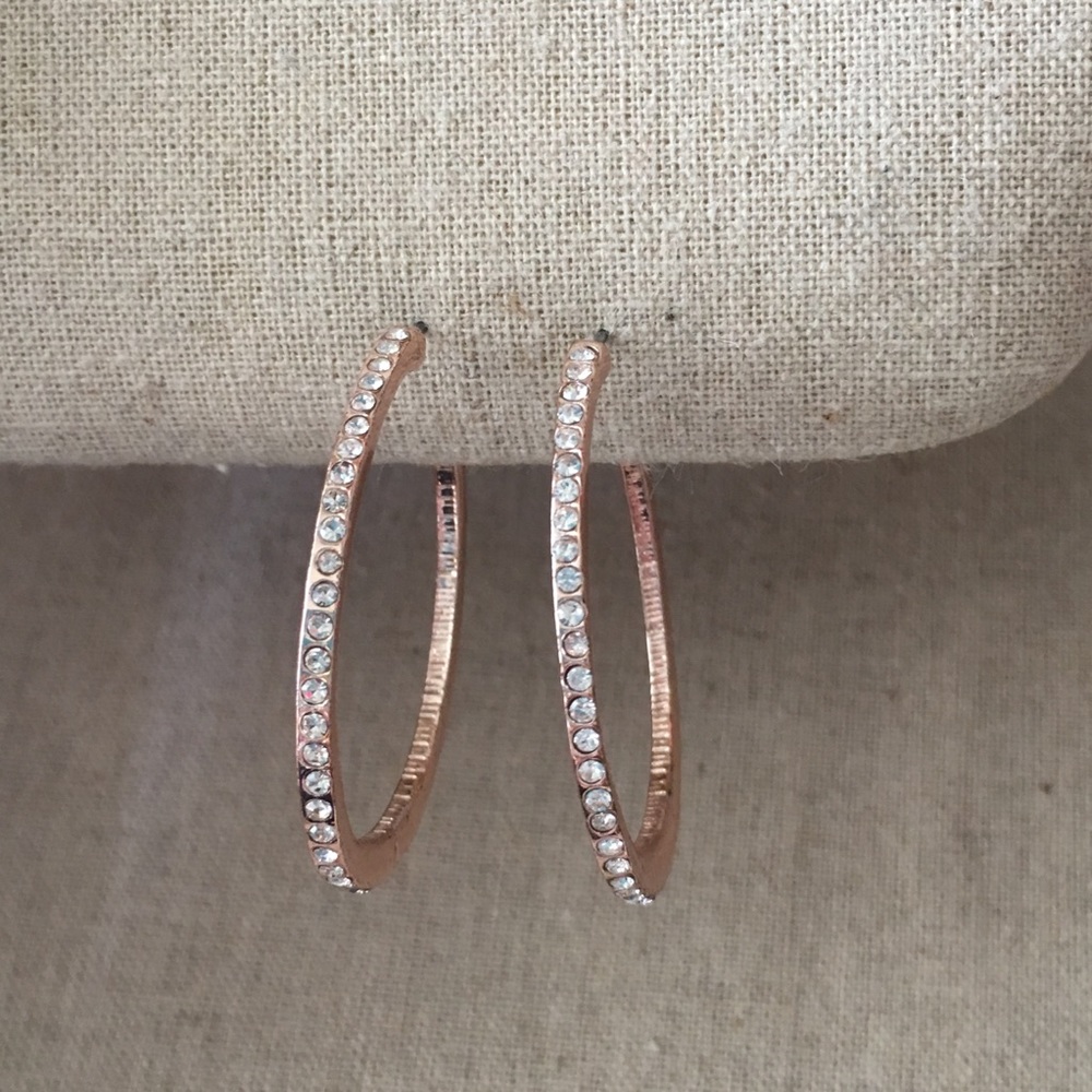 Rose gold hoops